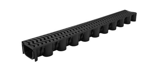 Polyflow A15 Drainage Channel Black Plastic Top