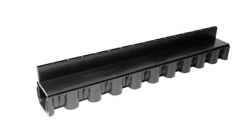 Polyflow A15 Slotted top Drain Channel Black Plastic