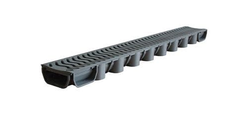 Polyflow Low Flow Channel Drain [50mm] Grey Plastic Top