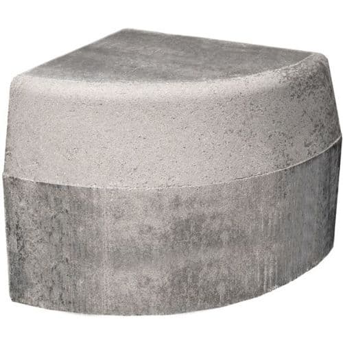 Quadrant Kerb ( Half Battered) 255 x 305mm Grey