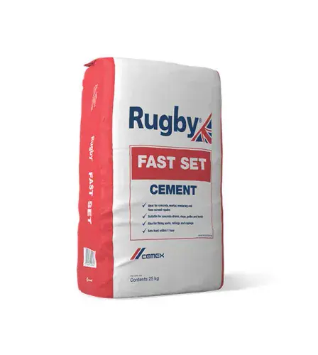 Rugby Fast-Setting Cement 25kg Rapid set Plastic bagged