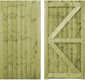 Square Top Closeboard Gate 1750mm x 915mm Green Pressure Treated