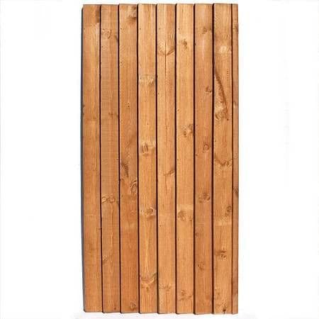 Square Top Featheredge Gate 1750mm x 895mm Dipped Golden