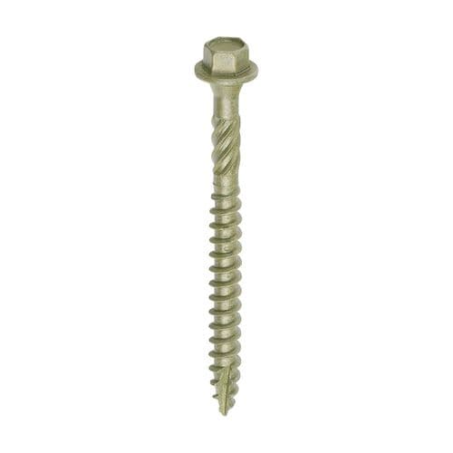 Timber Frame Construction & Landscaping Screws - Hex - Exterior - Green Organic 6.7 x 87