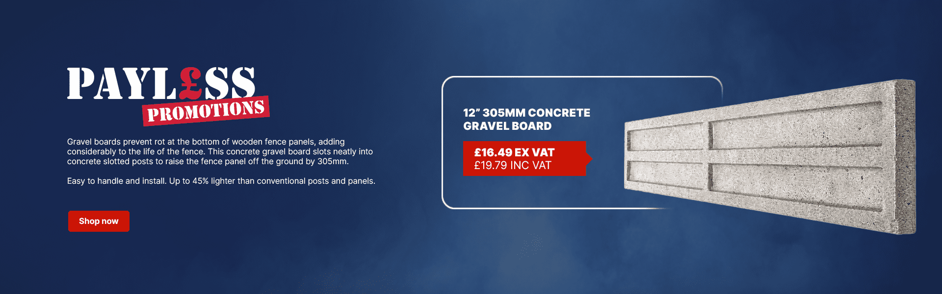 12 Inch Concrete Gravel Board