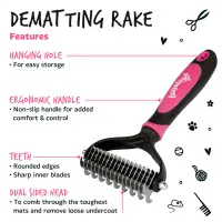 Bugalugs - Dematting Rake Double-sided Grooming Comb