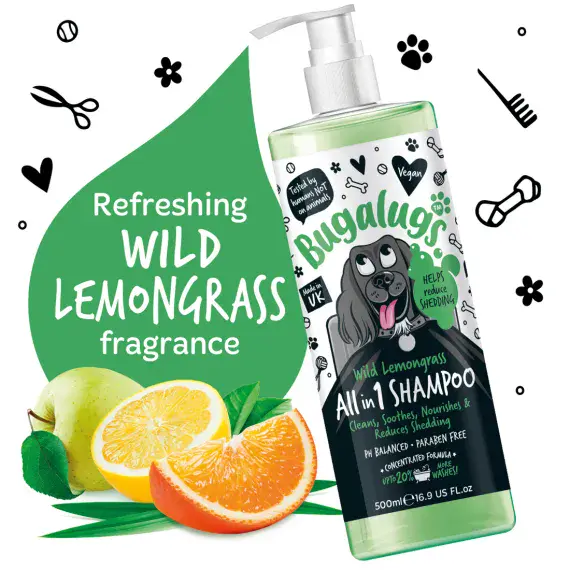 Wild Lemongrass All in 1 Dog Shampoo with Shed Control
