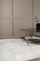 Blanca round Polyester Carpet , 200x200, White