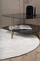 Blanca round Polyester Carpet , 200x200, White