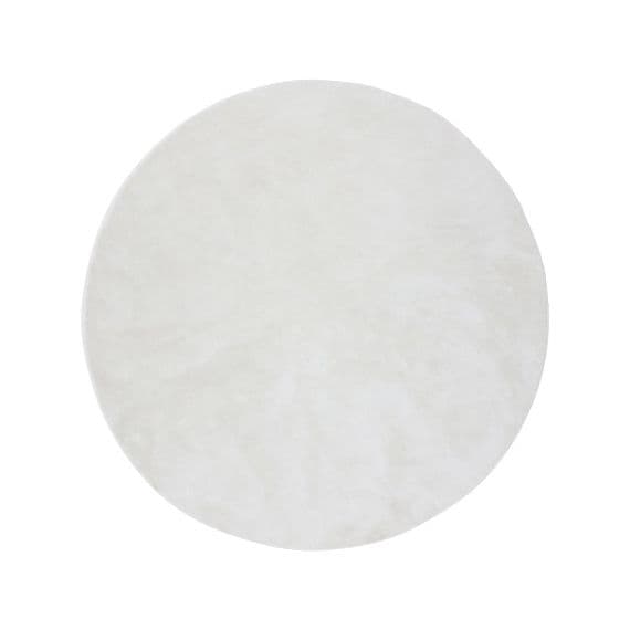Blanca round Polyester Carpet , 200x200, White