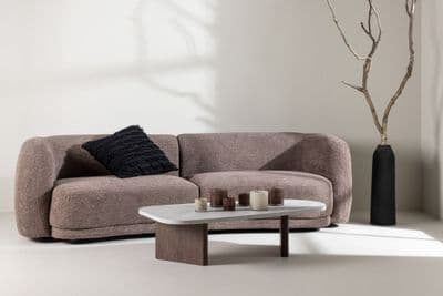 Cielo 3-Seat Sofa Brown