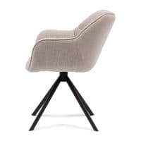 Cream Fabric Swivel Ruby Dining Chair