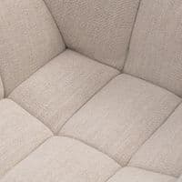 Cream Fabric Swivel Ruby Dining Chair