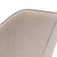 Cream Fabric Swivel Ruby Dining Chair