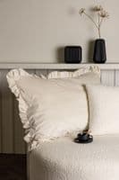 Hailey Cushion Cover Poly Velvet , White 70x100