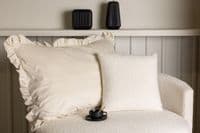 Hailey Cushion Cover Poly Velvet , White 70x100