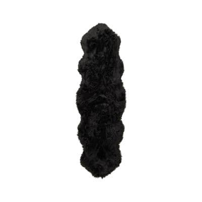 Katy Polyester Fake Fur , 180x55,  Black