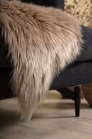 Katy Sheepskin Polyester, Brown , 60x90