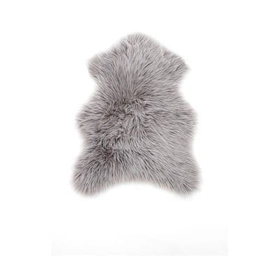 Katy Sheepskin Polyester , Grey , 60x90