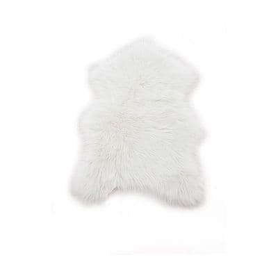 Katy Sheepskin Polyester , White , 60x90