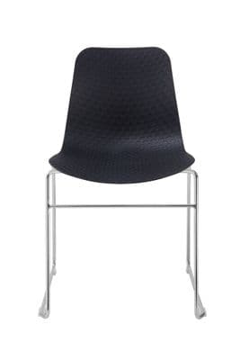 Set of 4 Stackable Alex Chairs-Black