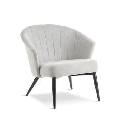 x2 AVA Grey Fabric Lounge Chair