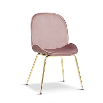 x2 Mmilo Journey Chair with Salmon Pink Seat and Gold Legs