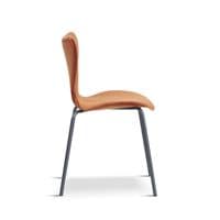 x2 Modern Velvet Orange Stackable Dining Chair