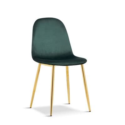 x4 AMES Green Velvet Upholstered Dining Chair