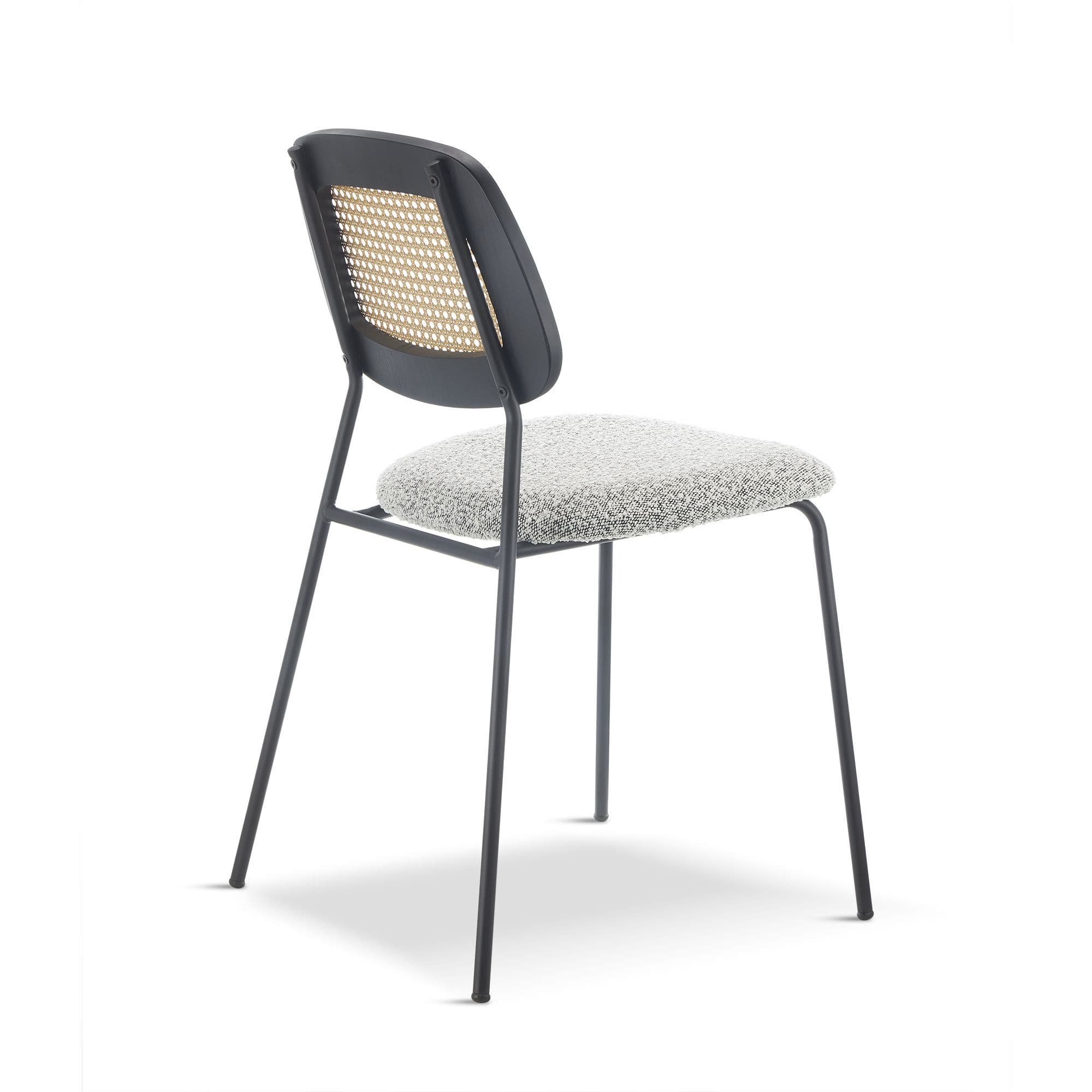 x4 Lucy Rattan Style Upholstered Dining Chairs