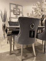 1.5m Marble Grey Dining Table + Aydin Grey Chairs