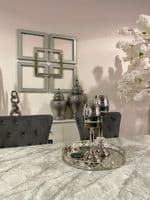 1.5m Marble Grey Dining Table + Aydin Grey Chairs