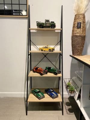 180Cm Ladder 4 Shelf Unit In Oak Effect