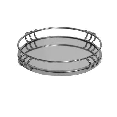 30cm Chrome And Mirror Tray