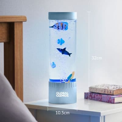 32cm Scuba Diver Bubble Lamp Blue