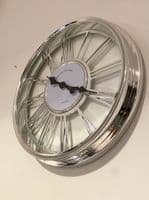 45Cm Roman Numeral Clock Silver