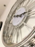 45Cm Roman Numeral Clock Silver