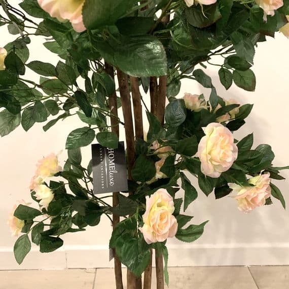 4ft Artificial Rose Tree Light Pink