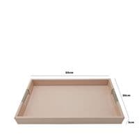 50x30 Faux Litchi Grain Tray Light Pink