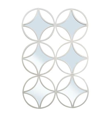 6 Circles 105cm Decorative Wall Mirror Champagne