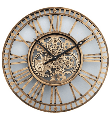 60Cm Roman Numeral Round Metal Wall Clock