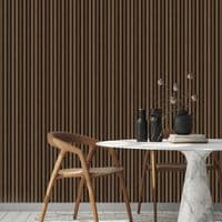 60cm x 240cm Light Walnut Fluted Wall Panel - Home Luxe Interior