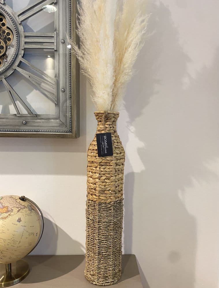 65Cm Bamboo Vase With Seagrass