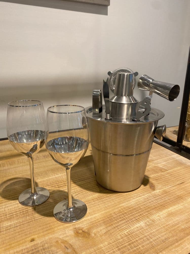 7Pc Bar Tool Gift Set With Ice Bucket