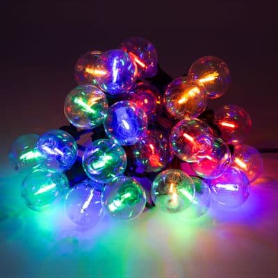8M G40 Globe 25 LED Festoon Lights -Multi colour  🌈✨