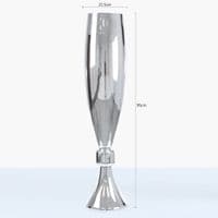 95cm Silver Glass Decoration Vase
