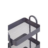Acero Three-Tier Grey Metal Trolley – Home Luxe Interior