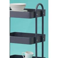 Acero Three-Tier Grey Metal Trolley – Home Luxe Interior