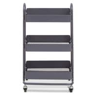 Acero Three-Tier Grey Metal Trolley – Home Luxe Interior