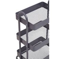 Acero Three-Tier Grey Metal Trolley – Home Luxe Interior